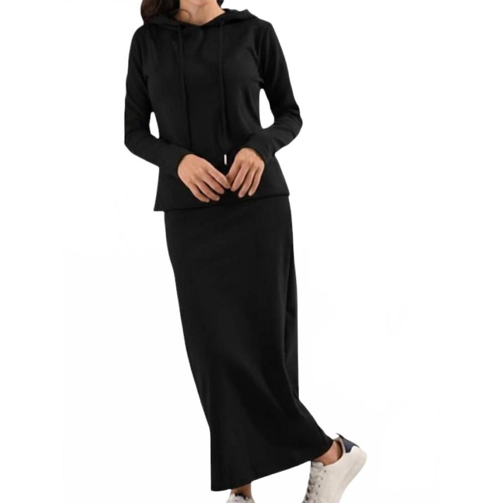 NEW ROSLYN copia de hoodie set in black